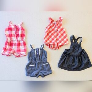Red White And Blue 4 Piece 4th Of July Bundle! Checkered And Denim